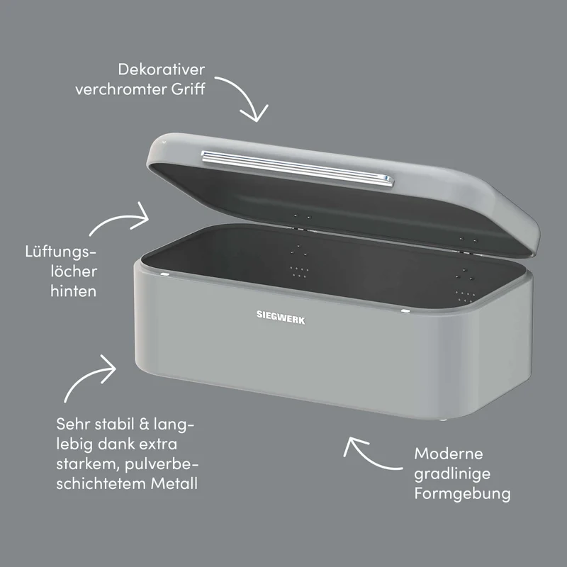 Brotkasten PANOVA Shadow rock - grau