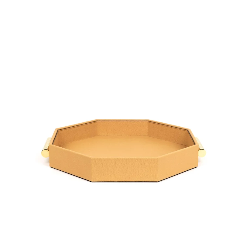 Octagonal Leather Tray GRACE by Pinetti