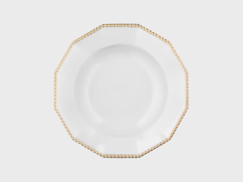 Teller | Perl | Gold | 27 cm