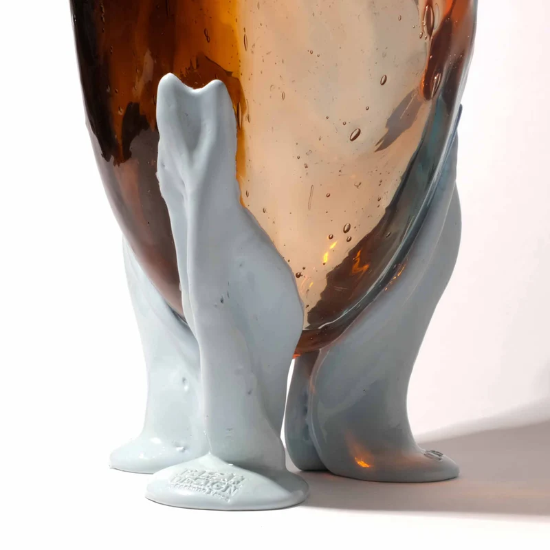 Resin Vase AMAZONIA Ruby Light Blue by Gaetano Pesce for Fish Design
