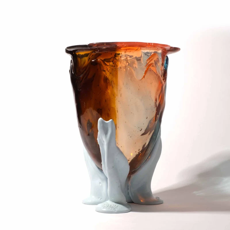 Resin Vase AMAZONIA Ruby Light Blue by Gaetano Pesce for Fish Design