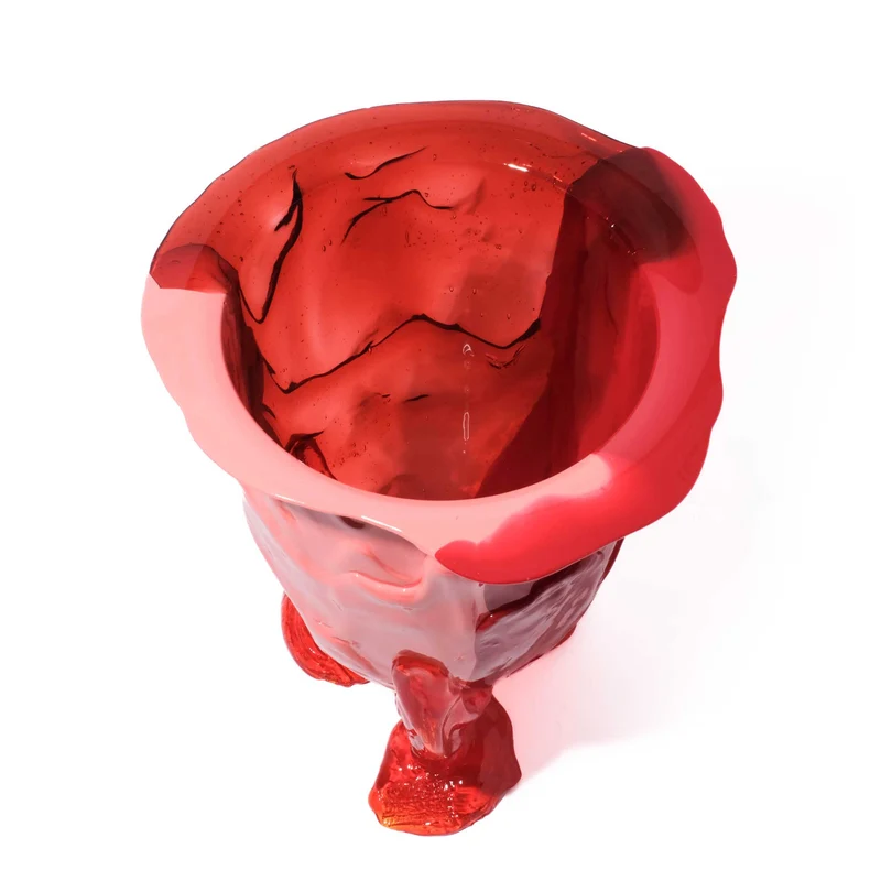 Resin Vase AMAZONIA Salmon Ruby by Gaetano Pesce for Fish Design
