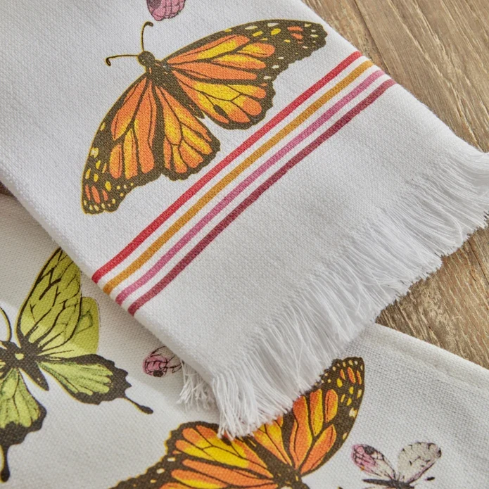 Karaca Home Butterfly 100% Baumwolle 2-teiliges Küchentuch