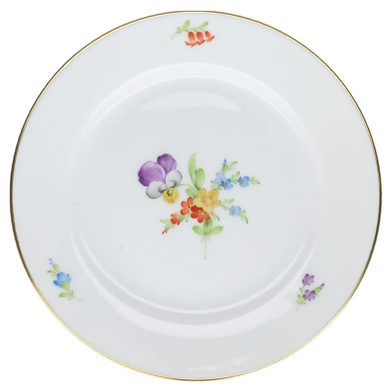 Brotteller / Dessertteller Blüte Lila, Grau, Gelb