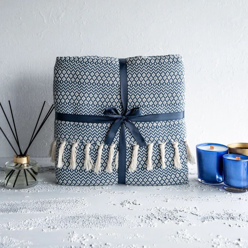 Karaca Home Levi Dunkelblau Doppelbett-Pique