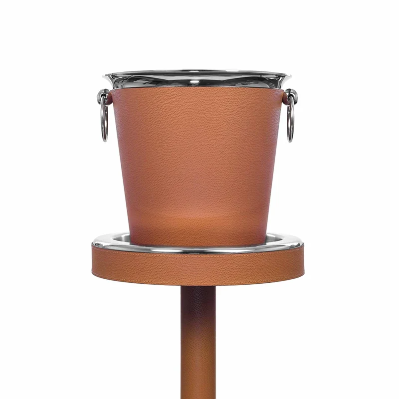 Leather ICE BUCKET Stand by Pinetti