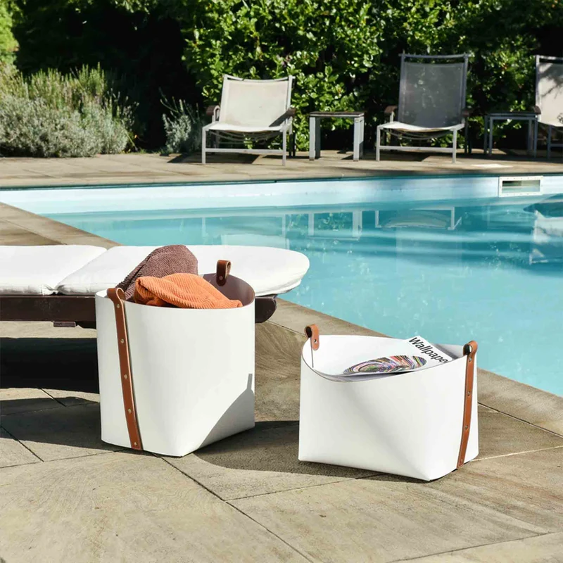 Leather Basket OVO by Pinetti