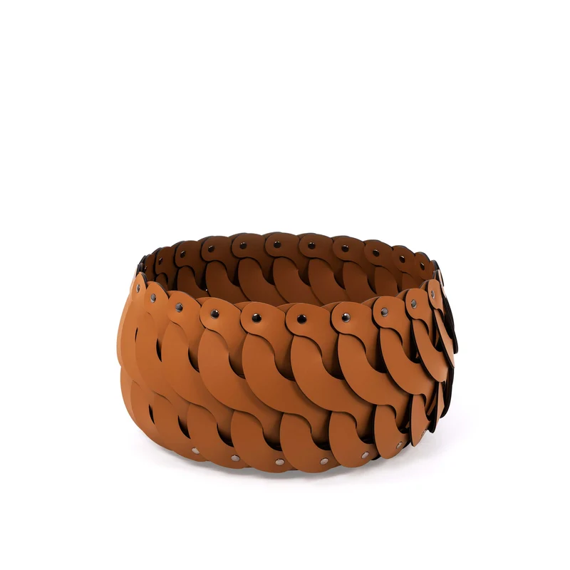 Leather Basket ALICANTE by Pinetti