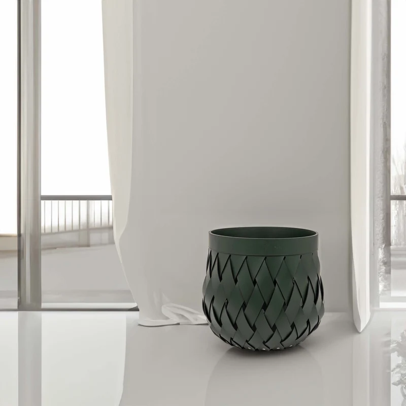 Leather Basket CANARIA by Pinetti