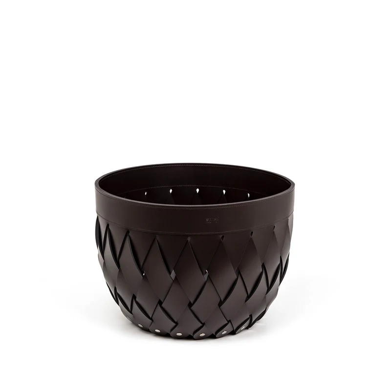 Leather Basket CANARIA by Pinetti