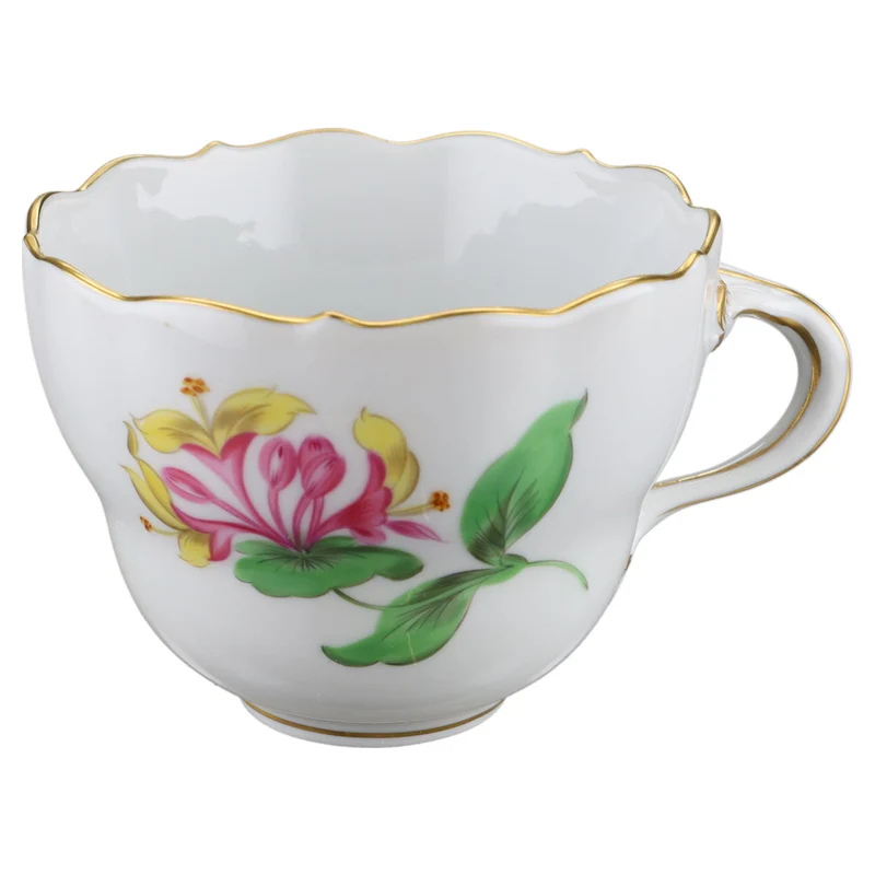 Kaffeetasse Blüte Rosa Gelb Typ III