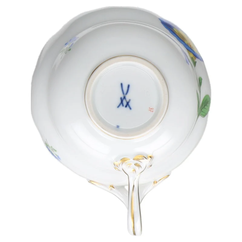 Kaffeetasse Blüte Blau Gelb Typ I