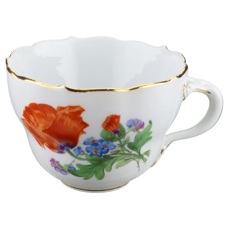 Kaffeetasse Blüte Rot Blau Typ I