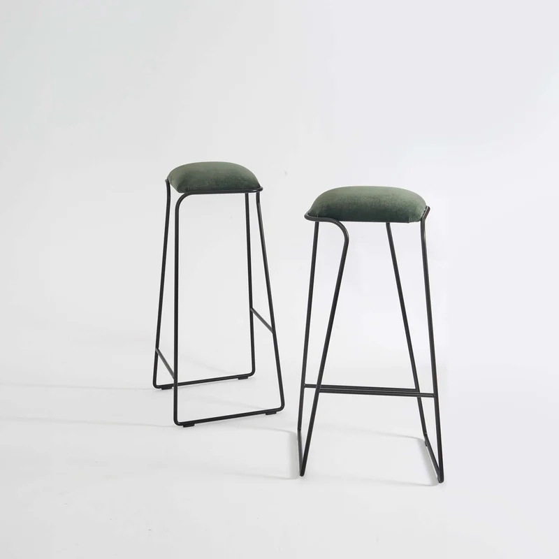 Steel Upholstered Stool SEEMS by Enrico Girotti for LapiegaWD
