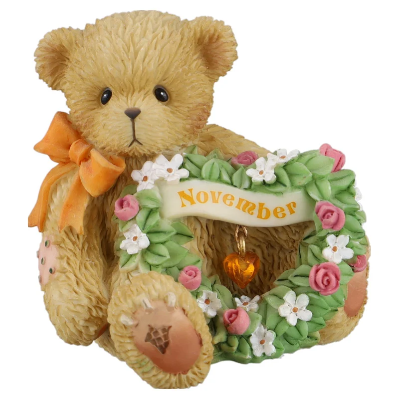 Teddy 111893 "November" Sparkling Hearts November Mini Figurine