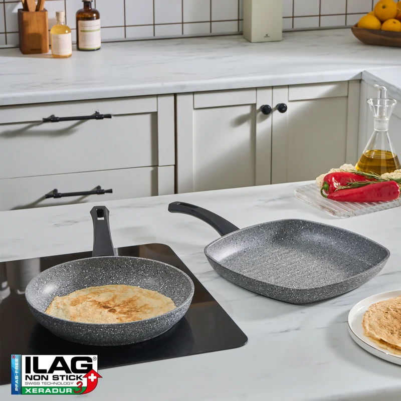 Karaca Gris Induktion Biogranit Pfannen und Grillset