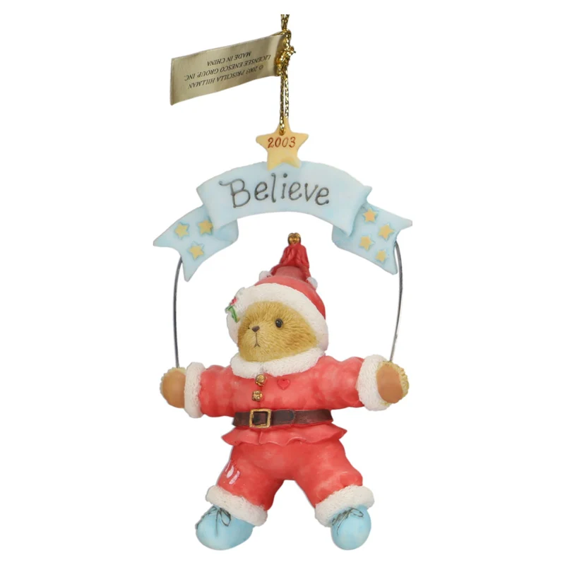 Teddy 112392 "Believe" Hanging Ornament Figurine
