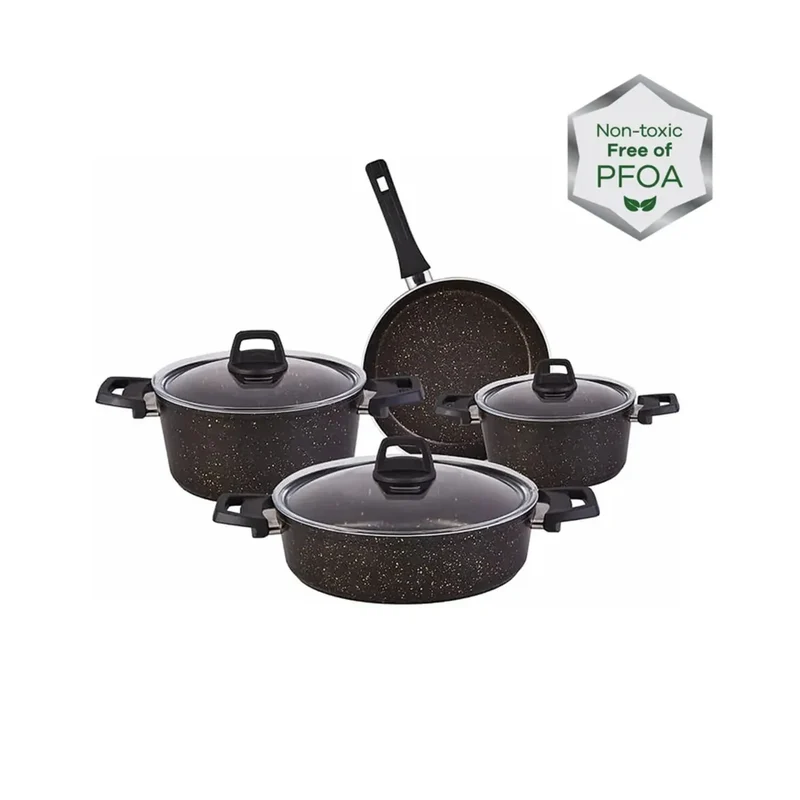 Karaca Biogranit Blackgold 7-teiliges Kochtopfset
