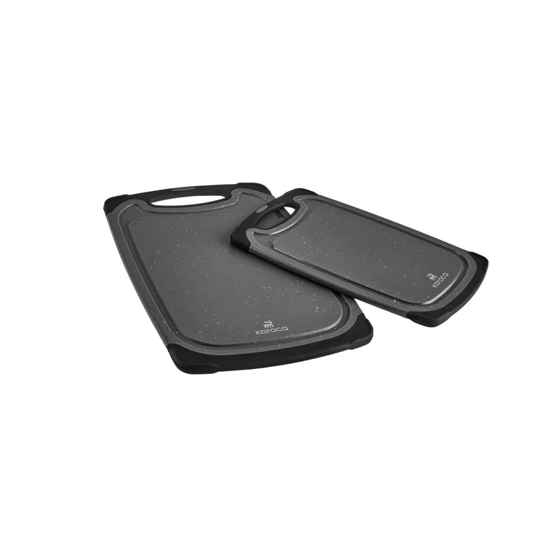 Karaca Daily Granit Muster Grau 2er Schneidebrett-Set