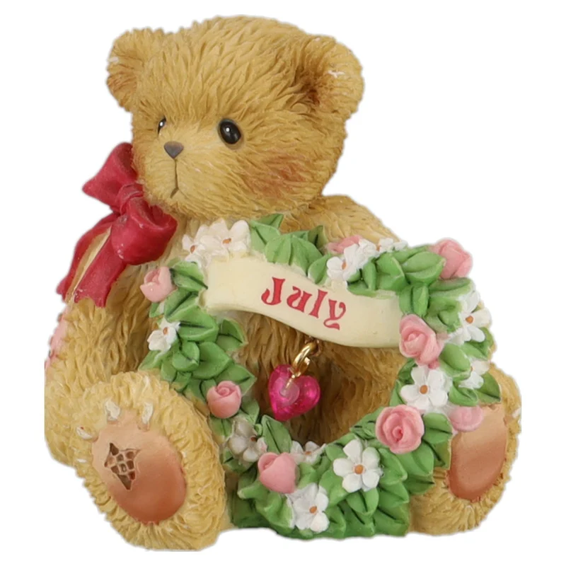 Teddy 111889 "July" Sparkling Hearts July Mini Figurine