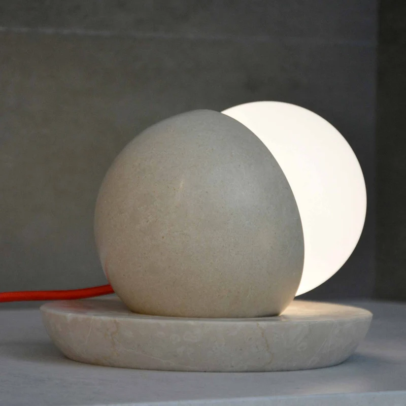 Stone Table Lamp LUNA by Hi.Project for Brillamenti