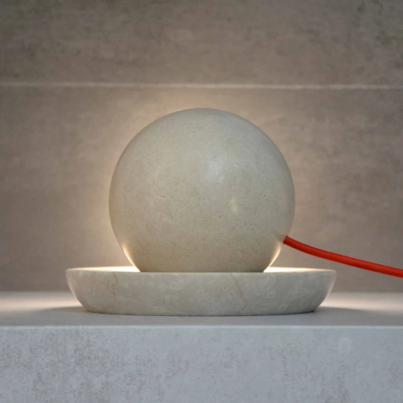 Stone Table Lamp LUNA by Hi.Project for Brillamenti