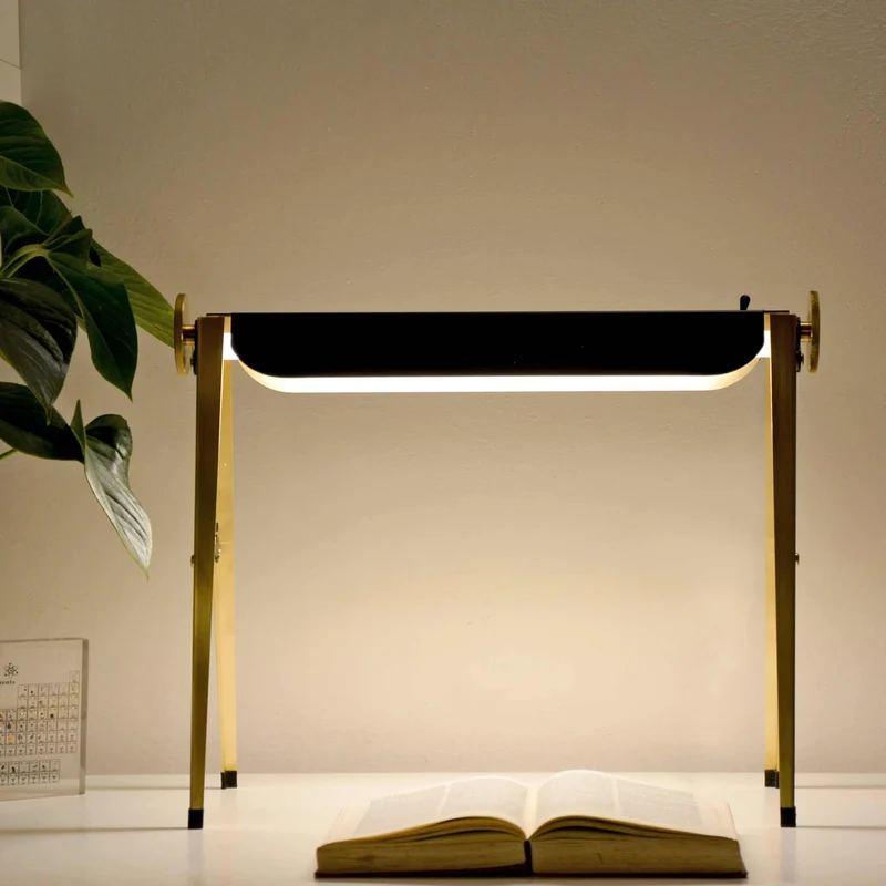 Brass Table Lamp CAVALLETTO by Hi.Project for Brillamenti