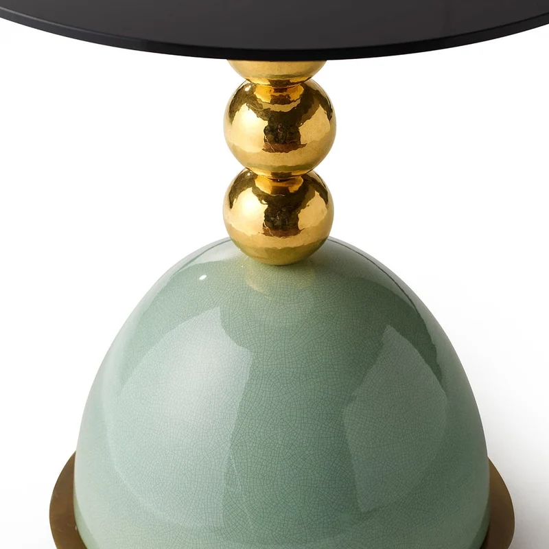Side Table PINS Gold and Black by La Récréation for Marioni
