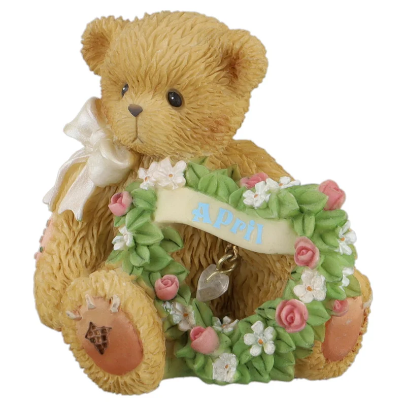 Teddy 111885 "April" Sparkling Hearts April Mini Figurine
