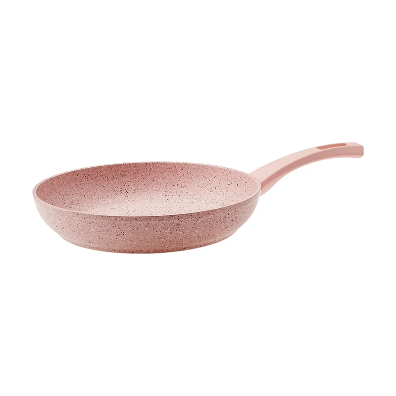 Karaca Biogranit Stella Pink 11-teiliges Kochtopfset mit Messerset