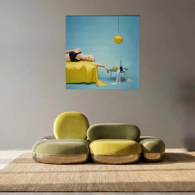 Four-Seater Velvet Sofa BELMER by Matteo Cibic