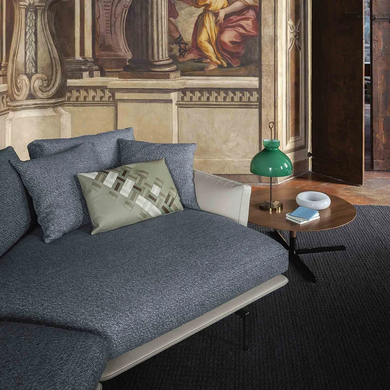 Leather Cushion JOURNEY PIER 1 by Giulio Ridolfo with Chiara Novello for Poltrona Frau