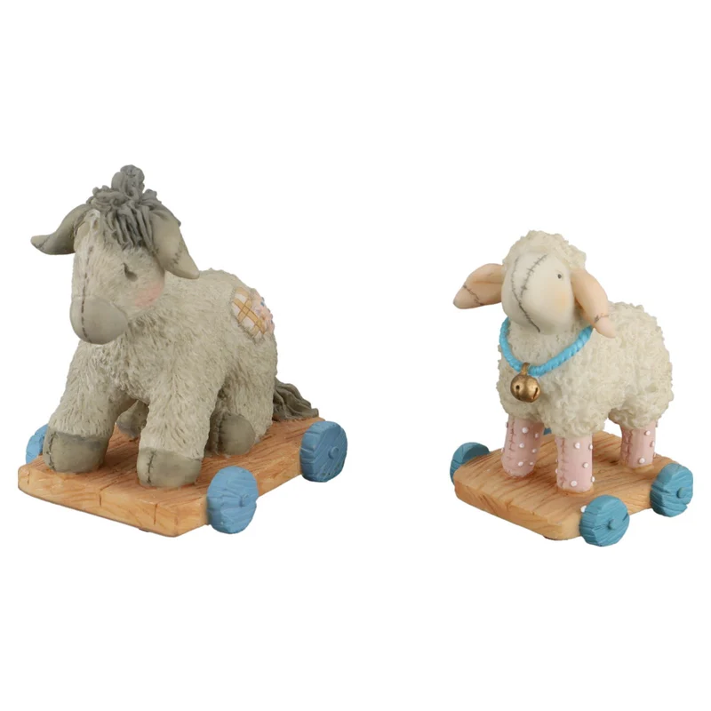 Teddy 912867 Sheep/Donkey Pull-Toy Nativity Figurines