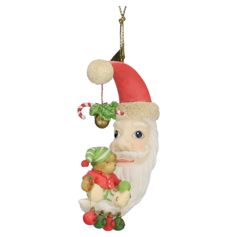 Teddy 118373 Dated 2004 Bear Sitting /Moon Hanging Ornament