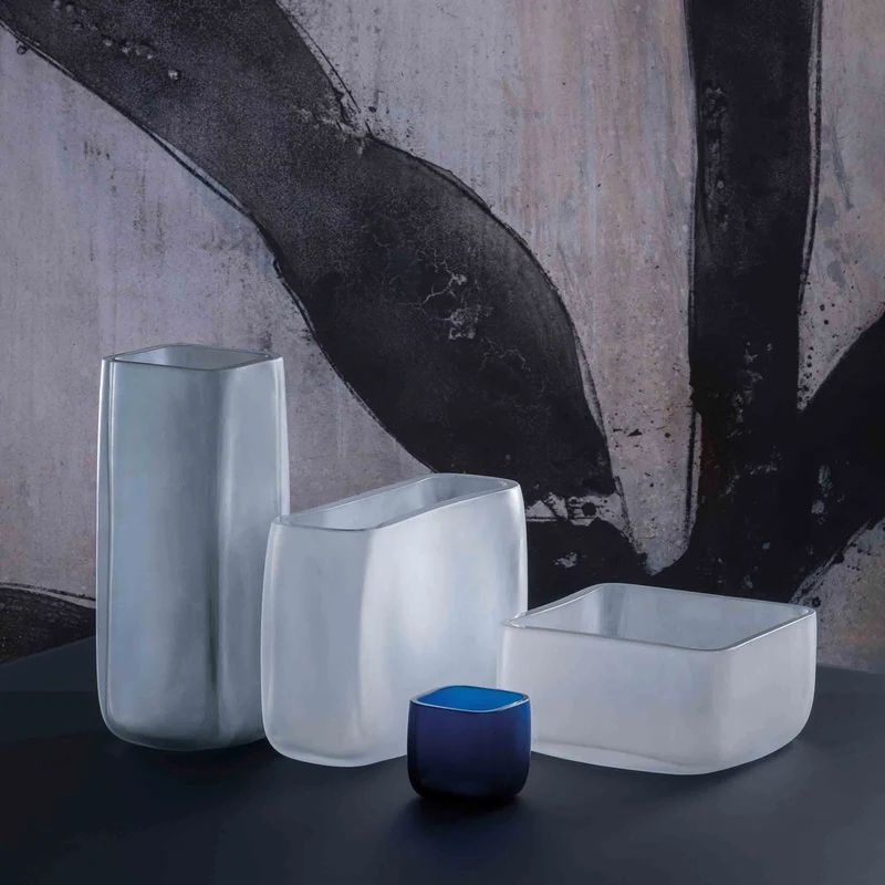 Murano Glass Vase CUBES by LPWK for Purho