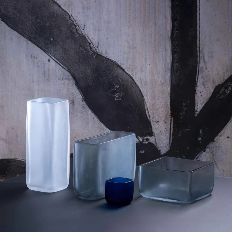 Murano Glass Vase CUBES by LPWK for Purho