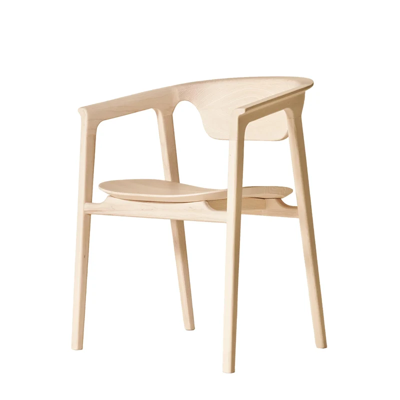 Ash Wood Armrest Chair DUNA by Cono Studio for Dale Italia