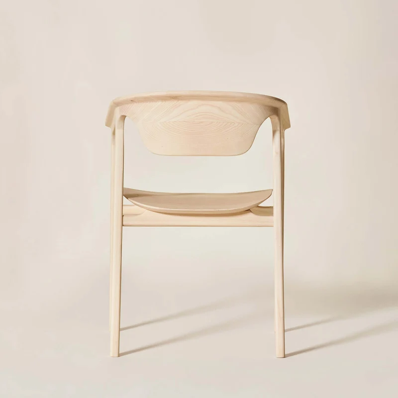 Ash Wood Armrest Chair DUNA by Cono Studio for Dale Italia