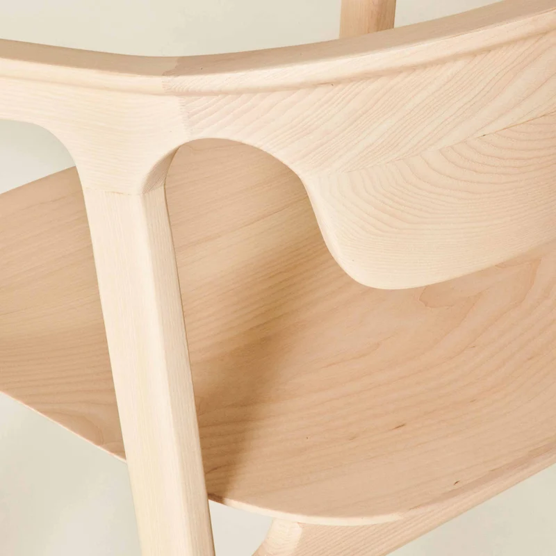 Ash Wood Armrest Chair DUNA by Cono Studio for Dale Italia
