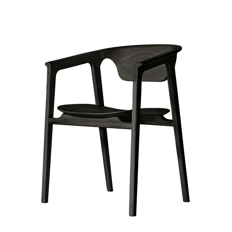 Ash Wood Armrest Chair DUNA by Cono Studio for Dale Italia