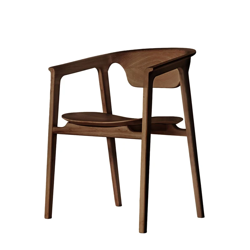 Ash Wood Armrest Chair DUNA by Cono Studio for Dale Italia