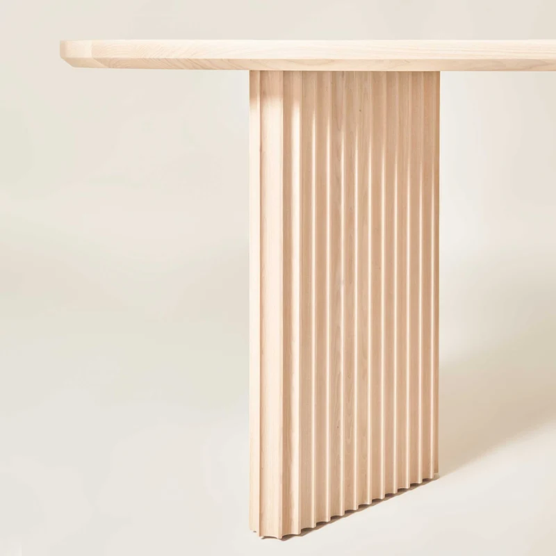 Ash Wood Oval Dining Table BASALTO by Cono Studio for Dale Italia