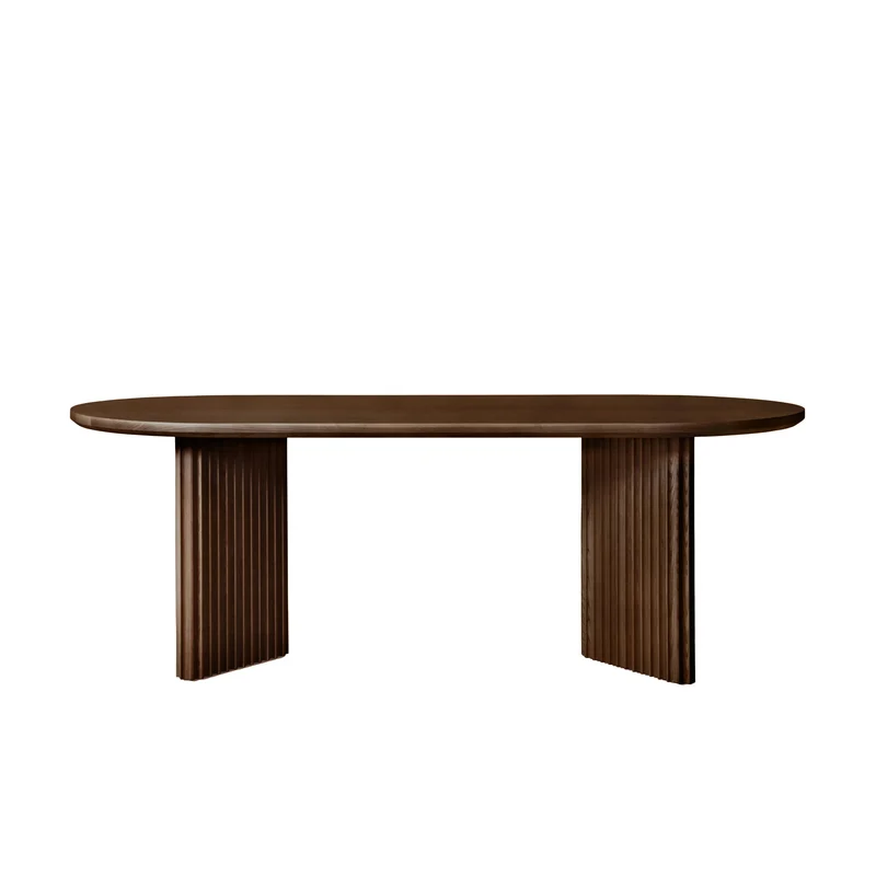Ash Wood Oval Dining Table BASALTO by Cono Studio for Dale Italia