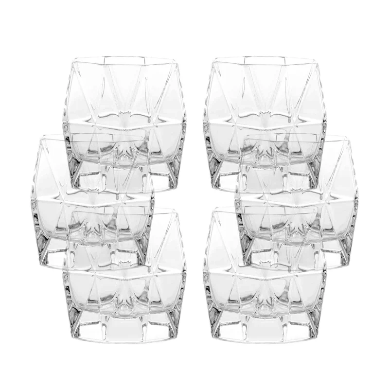 Murano Glass Water Glasses DIAMOND Set of Six by Karim Rashid for Purho
