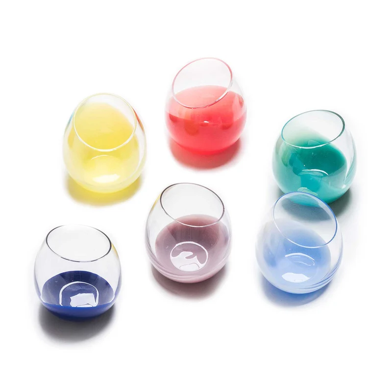 Murano Glass Water Glasses FILA Set of Six by Karim Rashid for Purho