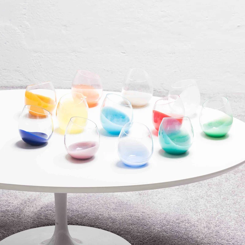 Murano Glass Water Glasses FILA Set of Six by Karim Rashid for Purho