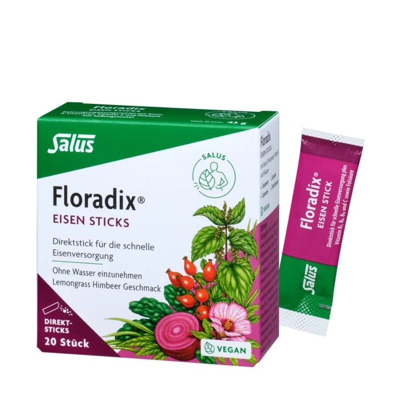 Salus Floradix Eisen Sticks (20 Sticks, 43g)