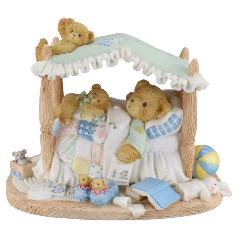 Teddy 864234 Drew Boy In Canopy Bed Figurine