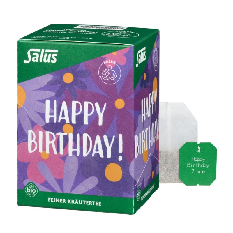 Salus Teegrüße Happy Birthday! Kräutertee 15FB/30g MHD 31.10.2026