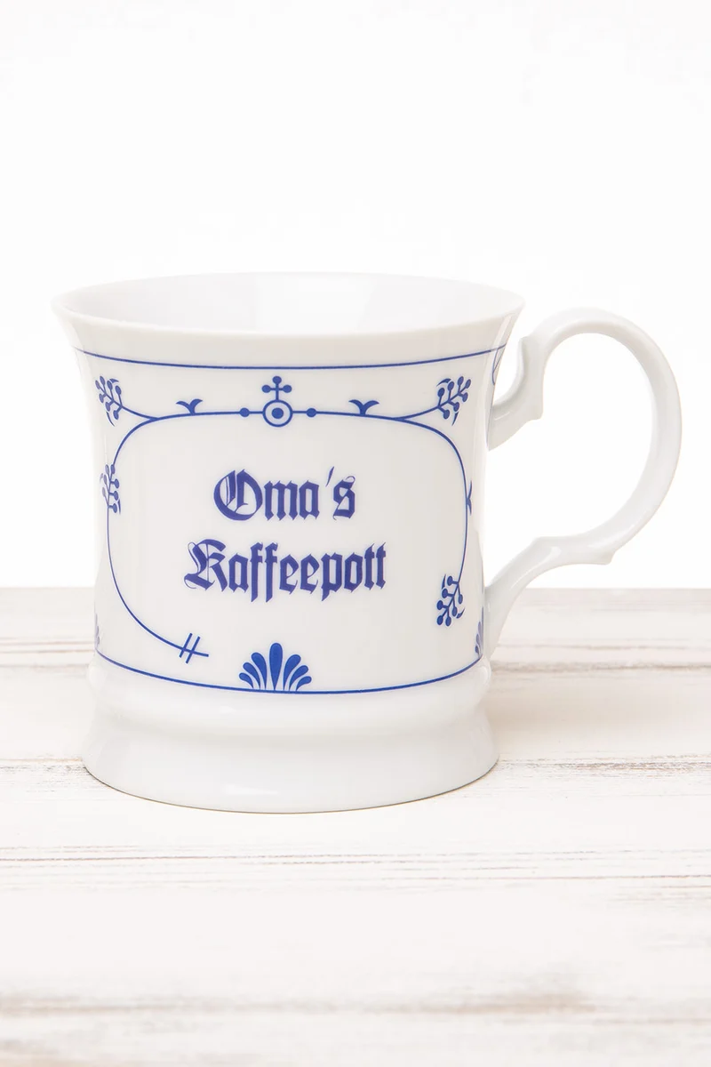 Becher indisch blau Oma